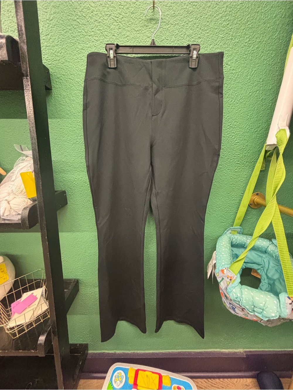 HALARA Black Stretch Leggings with Tag Detail